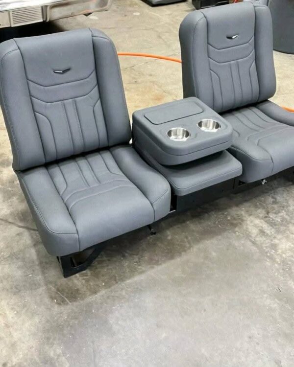 1973-1987 Chevy/GMC Square Body Custom Leather Bucket Seats with Center Console - Image 5