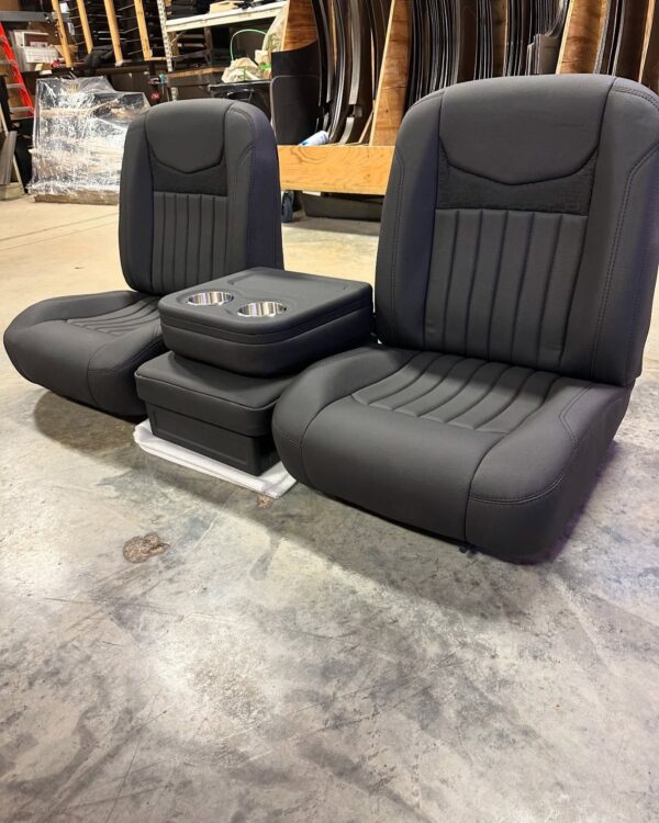 1973-1987 Chevy/GMC Square Body Custom Leather Bucket Seats with Center Console - Image 7