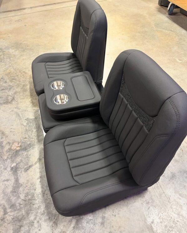 1973-1987 Chevy/GMC Square Body Custom Leather Bucket Seats with Center Console - Image 4