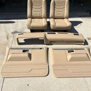 1973-1987 Chevy C10 Custom Leather Bucket Seats with Console & Matching Dash