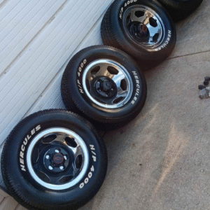 1990 Chevy 454SS Wheels with New Tires - 275/60R15