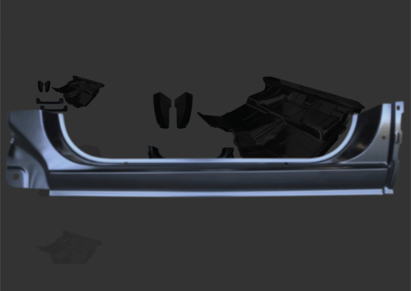 73-87 Chevy C10 Truck Complete Cab Floor Pan Assembly with Cab Corners & Rockers - Image 3