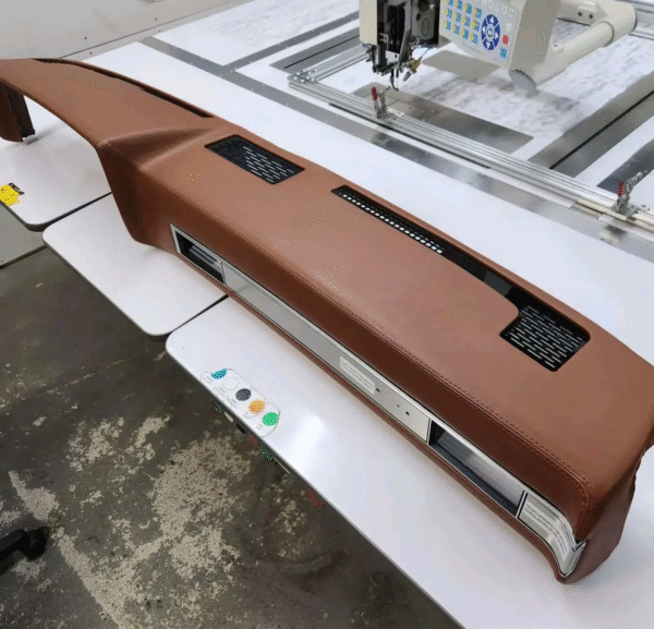 1973-1987 Chevy/GMC Square Body Custom Dash Pad Brown Leather Wrap