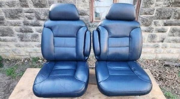 Blue Leather Bucket Seats – Pulled from 1998 Chevy Suburban