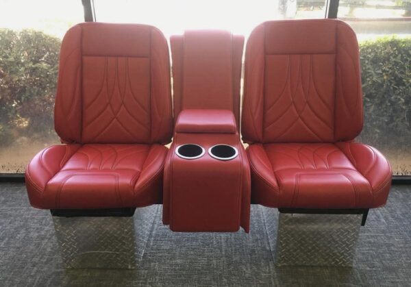 Pro-Series 60" Split Bench Seat with Console & Bracket – Contrast Stitching for 1973–1987 Chevy