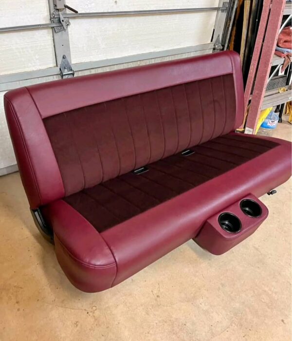 Bench Seat with Center Console & Cup Holder – Fits 1973–1987 Chevy/GMC Square Body Trucks