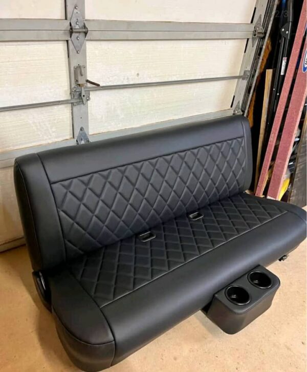 Bench Seat with Center Console & Cup Holder – Fits 1973–1987 Chevy/GMC Square Body Trucks - Image 4