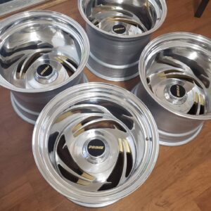 15x12 Prime 5-Star Wheels Dual Bolt Pattern 5x5 & 5x4.5 Freshly Polished Finish