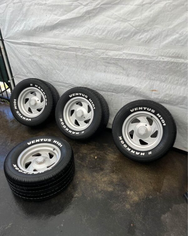 15x8 Wheels with 295/50R15 Tires Fits Chevy C10 & OBS Trucks Street/Strip Ready