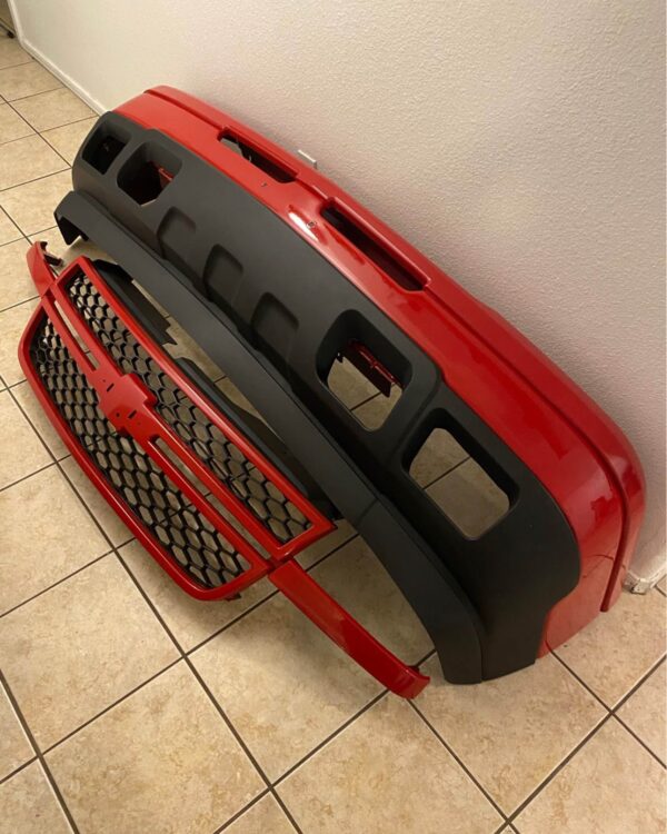 Complete Silverado Front Bumper & HD Grille- Victory Red OEM Fitment