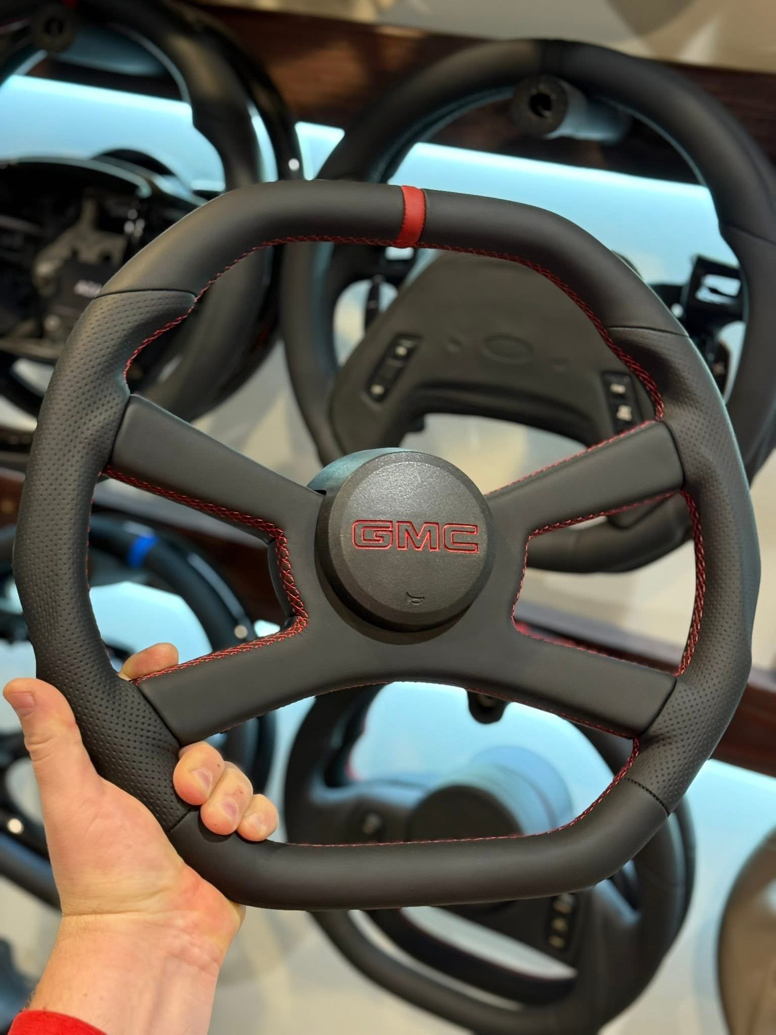 Custom-Wrapped Steering Wheel for 1988-1994 GMC Pickup Trucks (C1500, Sierra)