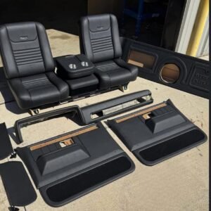 Custom Black Vinyl Interior Kit for 1987 Chevrolet C10 – Bucket Seats & Console
