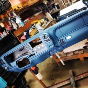 Custom-Wrapped Blue Dashboard Assembly for 1997–2000 Chevrolet & GMC OBS Trucks | Full Interior Upgrade