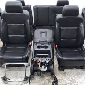 2014-2018 Chevy Silverado & GMC Sierra Double Cab: Full Black Leather Interior Upgrade